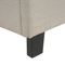 Beliani EU Double Size Bed 4ft6 Beige Fabric Slatted Frame without Headboard