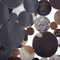 Beliani Round Rug Multicolour Brown Leather ø 140 cm Patchwork Hand Crafted