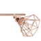 Beliani Ceiling Lamp Copper Metal 4 Light Cage Shades Adjustable Arms Modern