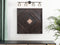 Beliani Wall Decor Dark Wood Teak 70 x 70 cm Square Rustic