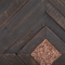 Beliani Wall Decor Dark Wood Teak 70 x 70 cm Square Rustic