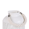 Beliani Lantern White Metal Openwork Base Rope Handle Single Candle Modern
