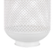 Beliani Lantern White Metal Openwork Base Rope Handle Single Candle Modern