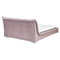 Beliani Bed Frame Pink Velvet EU King Size 5ft3 Slatted Base Upholstered Headboard Modern