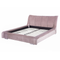 Beliani Bed Frame Pink Velvet EU King Size 5ft3 Slatted Base Upholstered Headboard Modern