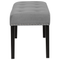 Beliani Bench Grey Velvet Upholstery Black Legs 51 x 102 x 43 cm Nailhead Trim Glam