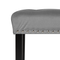 Beliani Bench Grey Velvet Upholstery Black Legs 51 x 102 x 43 cm Nailhead Trim Glam