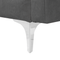 Beliani Sofa Grey Faux Leather 3 Seater Cushioned Seat and Back Metal Legs with Throw Pillows