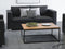 Beliani 2 Seater Sofa Loveseat Black Split Leather Upholstery Chromed Legs Retro Design