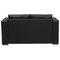 Beliani 2 Seater Sofa Loveseat Black Split Leather Upholstery Chromed Legs Retro Design