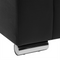 Beliani 2 Seater Sofa Loveseat Black Split Leather Upholstery Chromed Legs Retro Design