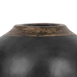 Beliani LAURI - Decoratieve vaas - Zwart - Keramiek