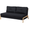Beliani Sofa Bed Black Fabric 2 Seater Cushions Scandinavian