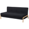 Beliani Sofa Bed Black Fabric 2 Seater Cushions Scandinavian