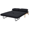 Beliani Sofa Bed Black Fabric 2 Seater Cushions Scandinavian