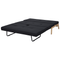 Beliani Sofa Bed Black Fabric 2 Seater Cushions Scandinavian