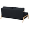 Beliani Sofa Bed Black Fabric 2 Seater Cushions Scandinavian