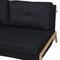 Beliani Sofa Bed Black Fabric 2 Seater Cushions Scandinavian