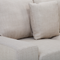 Beliani Corner Sofa Beige Fabric Upholstery Right Hand Orientation with Adjustable Headrests
