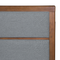 Beliani EU King Size Bed Dark MDF 5ft3 Frame with Upholstered Headrest and Slatted Base