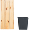 Beliani Plant Pot Planter with Insert Light Pine Wood Outdoor Resistances 28 x 60 cm All-Weather