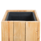 Beliani Plant Pot Planter with Insert Light Pine Wood Outdoor Resistances 28 x 60 cm All-Weather