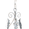 Beliani Pendant Lamp Grey Iron 3 Lights Decorative Faux Crystals Glam