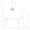 Beliani Pendant Lamp Grey Iron 3 Lights Decorative Faux Crystals Glam