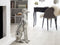 Beliani Sculpture Silver Dog Gloss Finish 80 cm Accent Figure Decorative