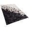 Beliani Rug White and Black Leather 160 x 230 cm Modern Patchwork Handcrafted Rectangular Carpet