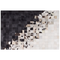 Beliani Rug White and Black Leather 160 x 230 cm Modern Patchwork Handcrafted Rectangular Carpet
