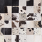 Beliani Rug White and Black Leather 160 x 230 cm Modern Patchwork Handcrafted Rectangular Carpet
