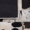 Beliani Rug White and Black Leather 160 x 230 cm Modern Patchwork Handcrafted Rectangular Carpet