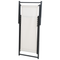 Beliani Deck Chair White with Black Aluminium Frame Folding Adjustable Sling Backrest Beach Coastal