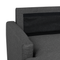 Beliani Corner Sofa Bed Grey Fabric 4 Seater Storage L-shaped Right Hand Orientation