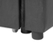 Beliani Corner Sofa Bed Black Faux Leather 3 Seater Left Hand Orientation with Storage