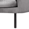 Beliani Armchair Grey Velvet Fabric Black Legs Modern Retro Style