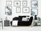 Beliani Right Hand Chaise Lounge in Black Velvet with Storage Container