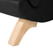 Beliani Right Hand Chaise Lounge in Black Velvet with Storage Container