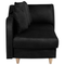 Beliani Right Hand Chaise Lounge in Black Velvet with Storage Container