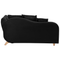 Beliani Right Hand Chaise Lounge in Black Velvet with Storage Container