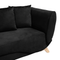 Beliani Right Hand Chaise Lounge in Black Velvet with Storage Container