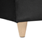 Beliani Right Hand Chaise Lounge in Black Velvet with Storage Container