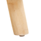 Beliani Footstool Beige Decorative Cotton Knit Wooden Legs Decorative Tassels Boho Design