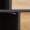 Beliani Sideboard Light Dark Wood 80 x 35 cm 2 Drawers 3 Cabinets with Shelves Storage