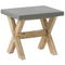 Beliani Outdoor Dining Set Grey Light Wood Fibre Cement For 8 People Table and Stools Modern Design