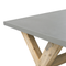 Beliani Outdoor Dining Set Grey Light Wood Fibre Cement For 8 People Table and Stools Modern Design