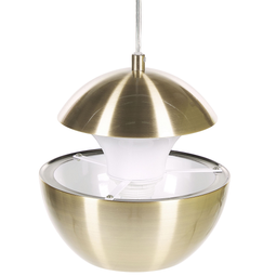 Beliani Pendant Lamp Brass Metal White Inner Modern Design Hanging Kitchen Lighting