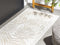 Beliani Outdoor Rug Mat Beige Synthetic 60 x 105 cm Palm Leaf Floral Pattern Eco Friendly Modern