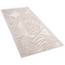 Beliani Outdoor Rug Mat Beige Synthetic 60 x 105 cm Palm Leaf Floral Pattern Eco Friendly Modern